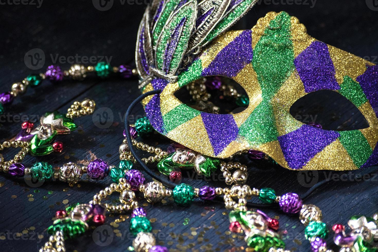 new orleans mardi gras mask för maskeradparad foto