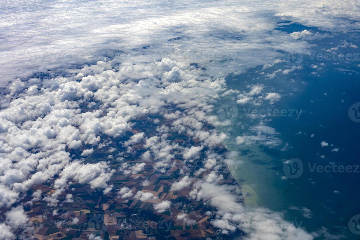 Frankrike norr kust se från flygplan foto