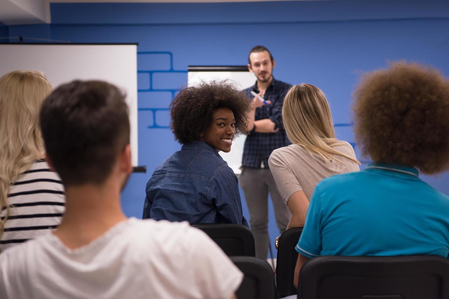 högtalare seminarium företags- företag möte begrepp foto