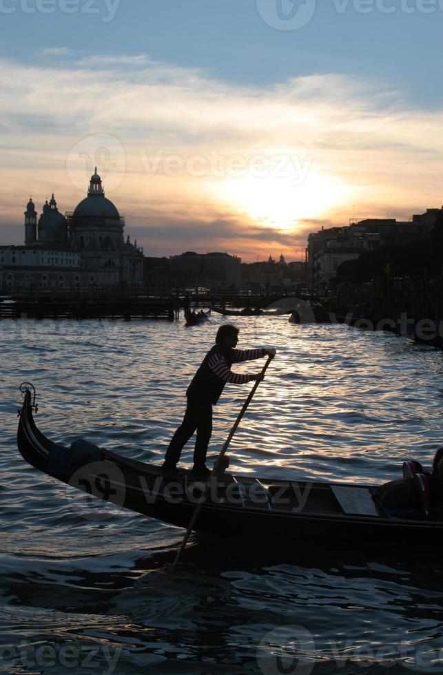 gondolier i Venedig foto