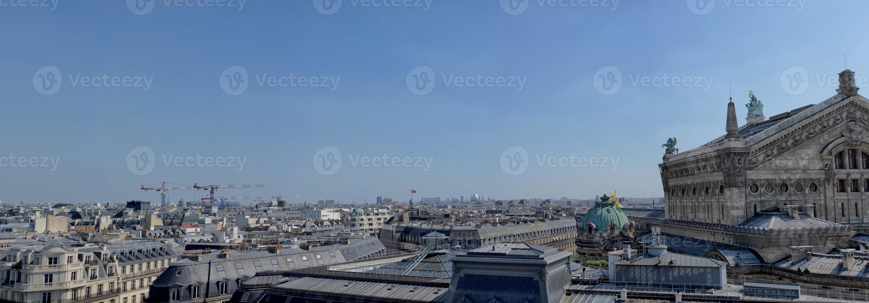 paris enorm antenn se från lafayette foto