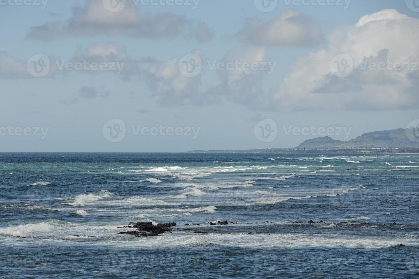 vågor på hawaii strand panorama foto