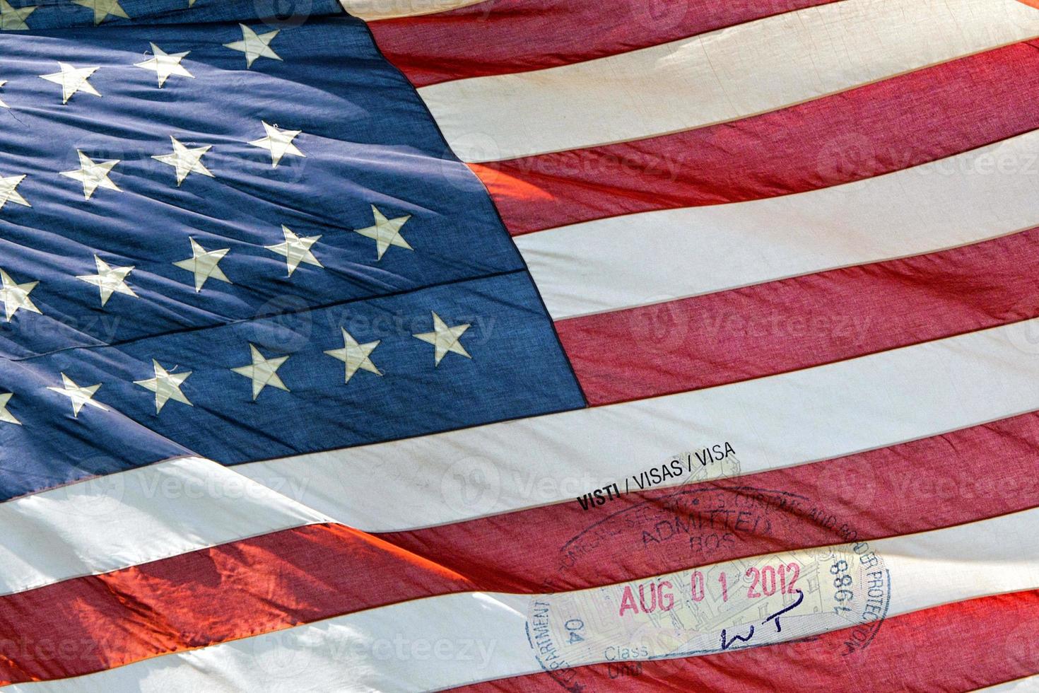 USA amerikan flagga stjärnor och Ränder foto