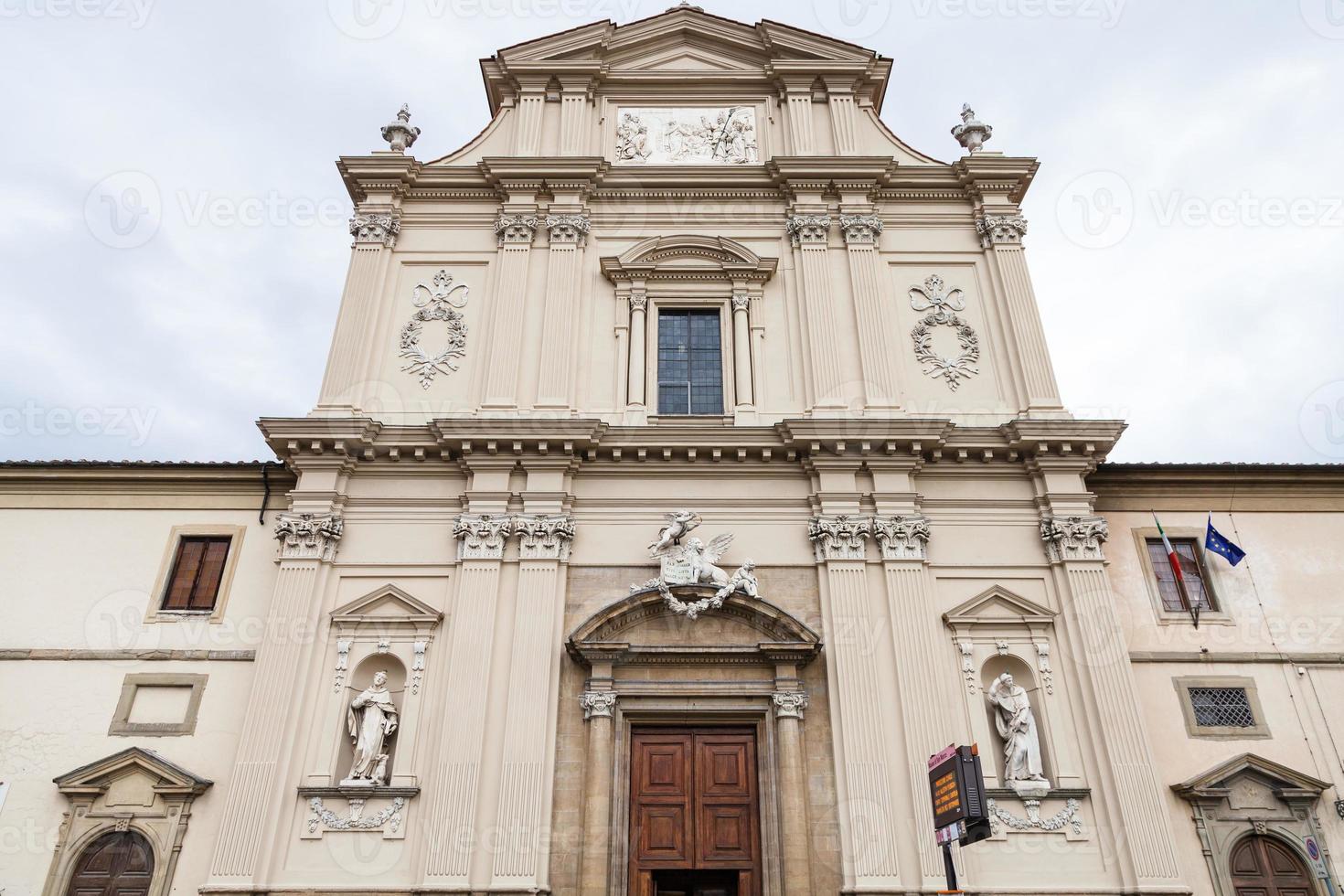 Fasad av san marco kyrka i florens foto