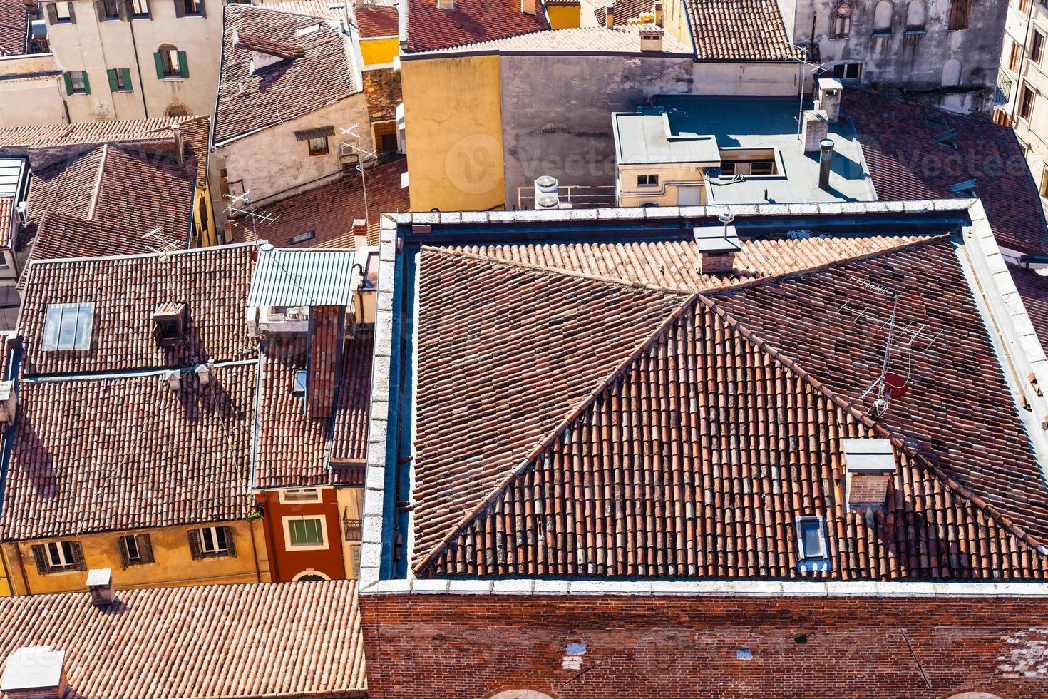 ovan se av urban hus i verona stad foto