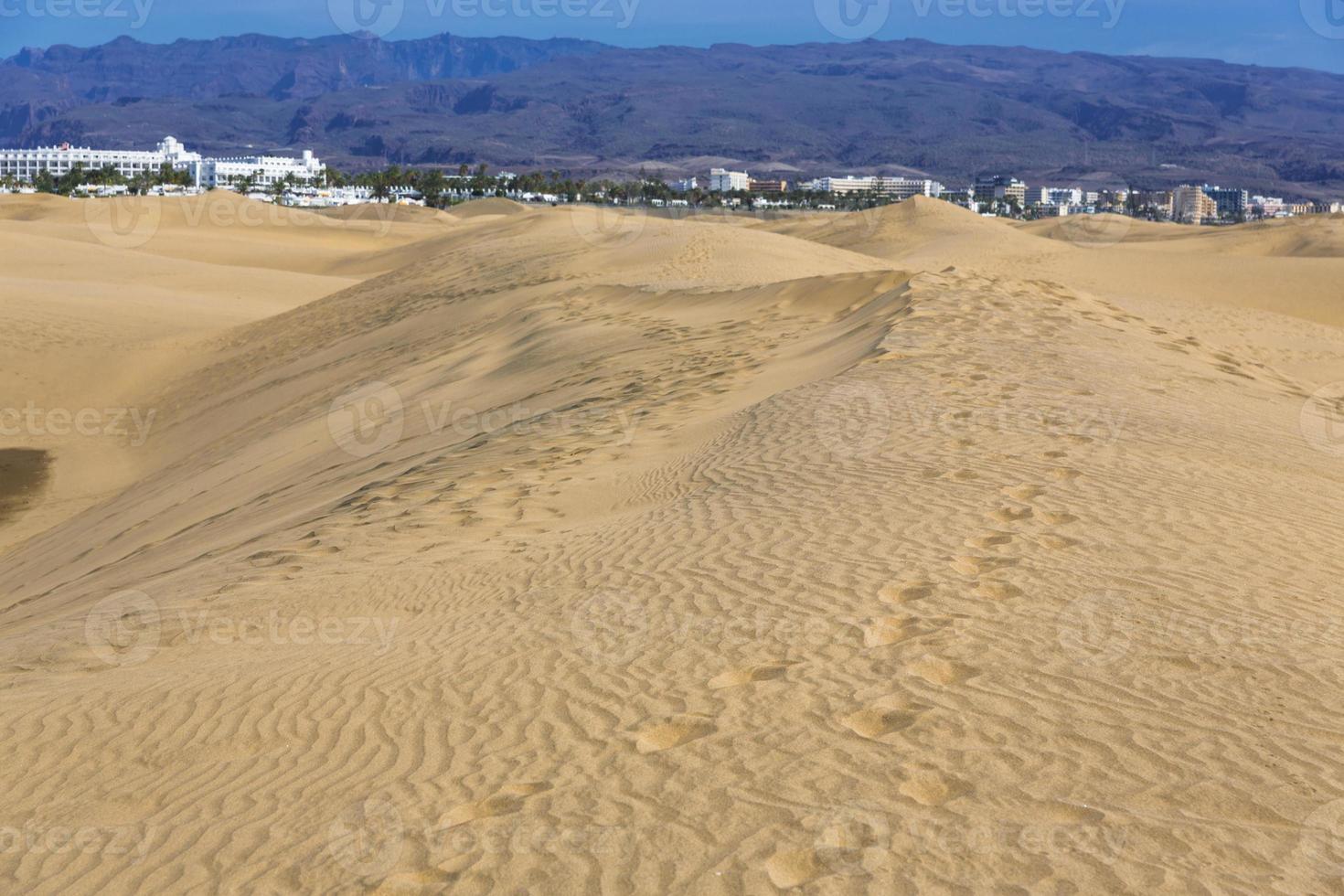 maspalomas duna - öken- i kanariefågel ö gran canaria foto