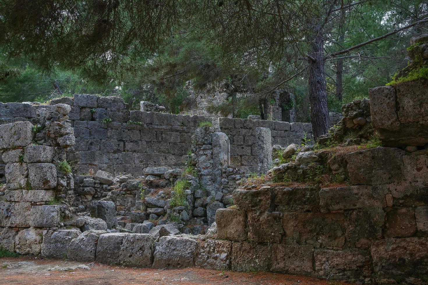 phaselis ruiner i Turkiet foto