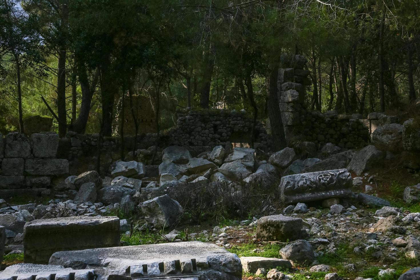 phaselis ruiner i Turkiet foto