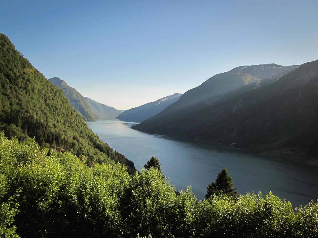 landskap utsikt över Sognefjord foto