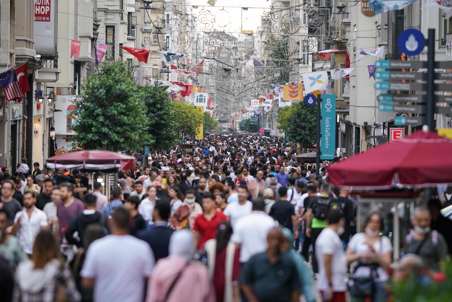 istiklal aveny i istanbul stad, turkiye foto