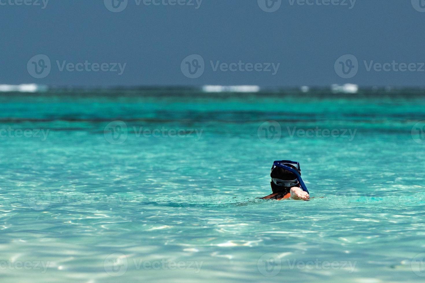 turkos bukt snorkling i ingaloo väst Australien foto