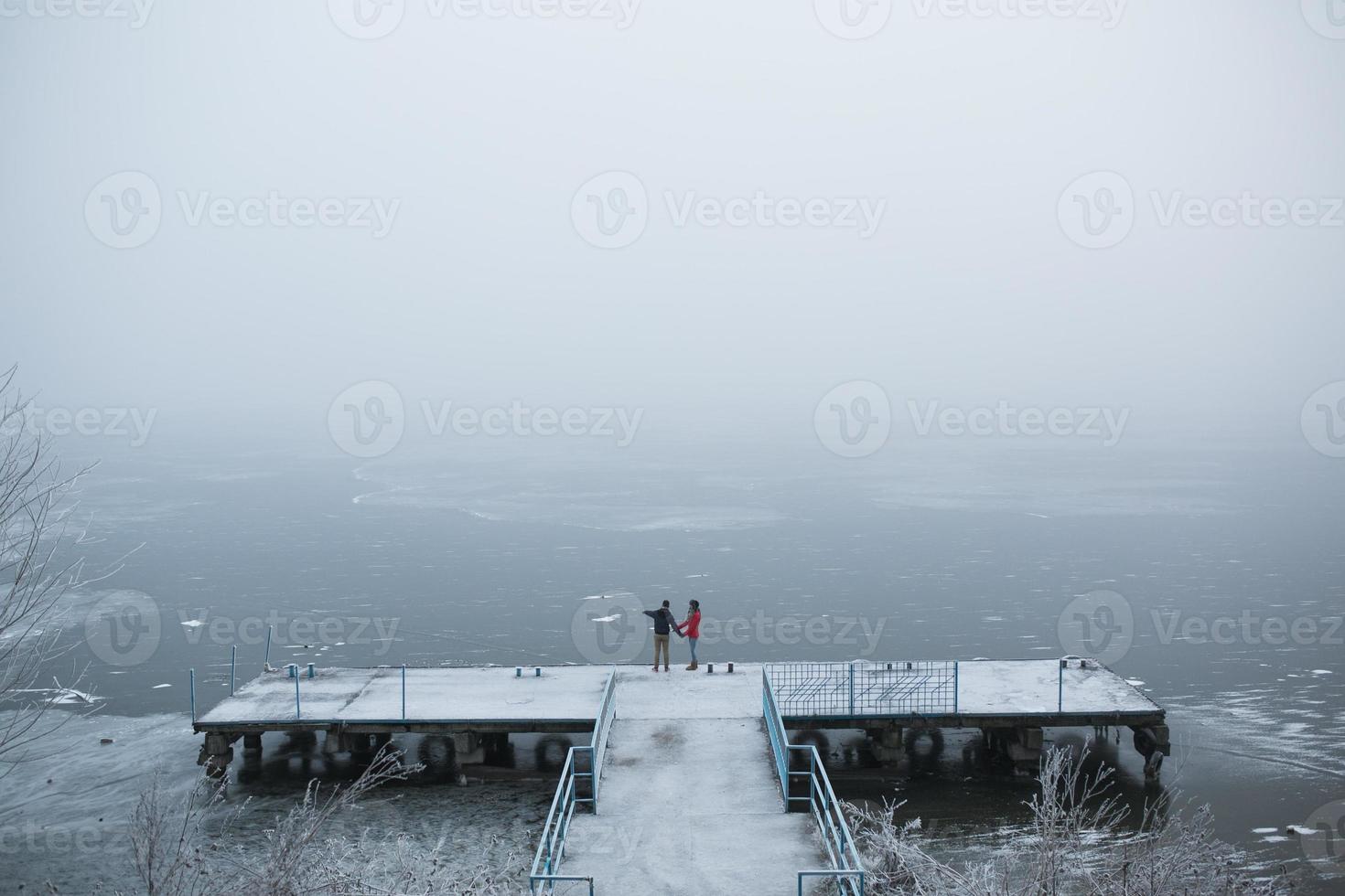 par i vinterlandskap foto