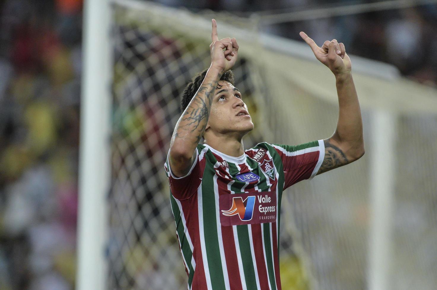 rio, Brasilien - Mars 30, 2018 - pedro spelare i match mellan fluminense och vasco förbi de semifinal carioca mästerskap i maracana stadion foto