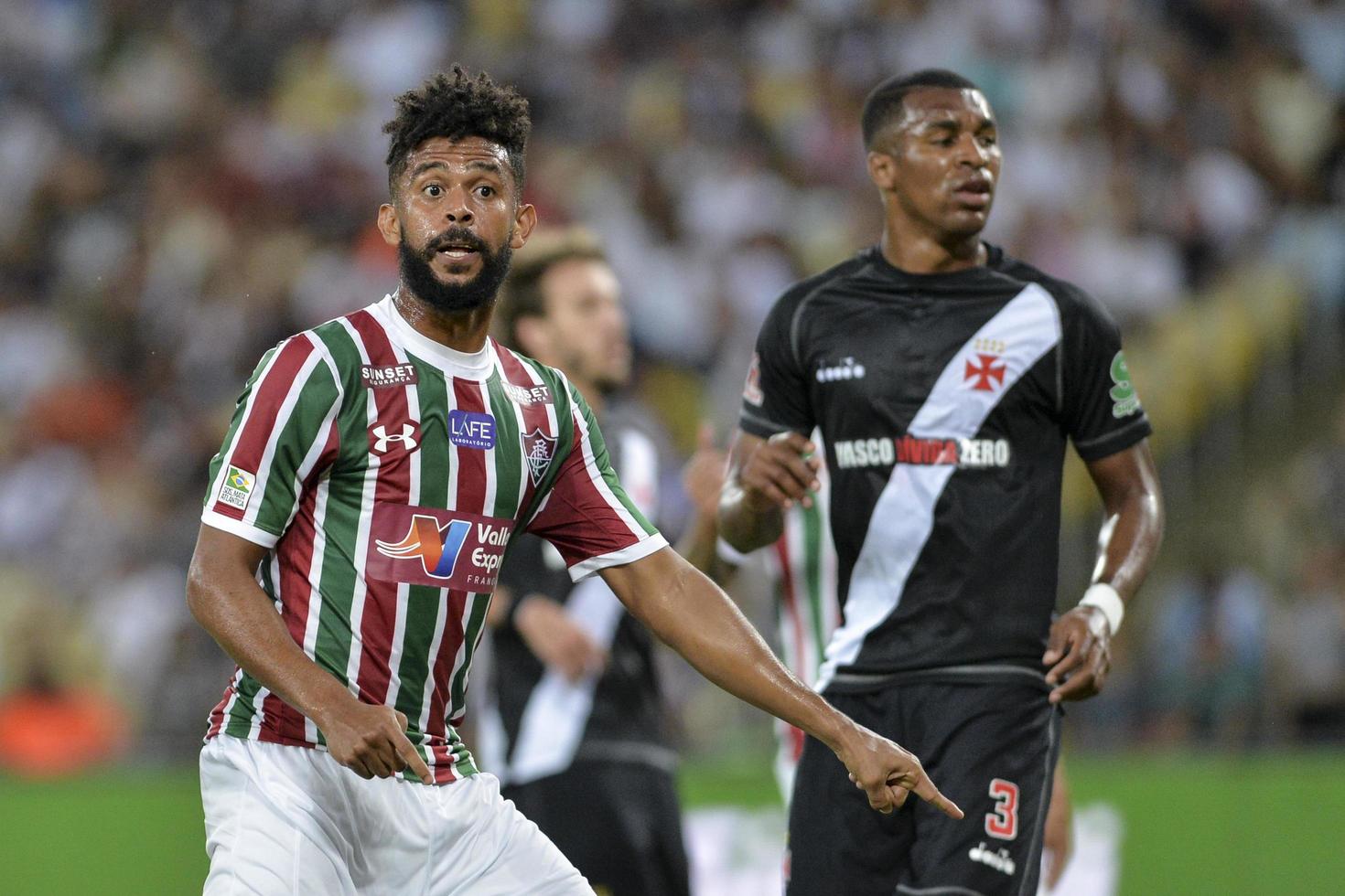 rio, Brasilien - Mars 30, 2018 - renato chaves spelare i match mellan fluminense och vasco förbi de semifinal carioca mästerskap i maracana stadion foto