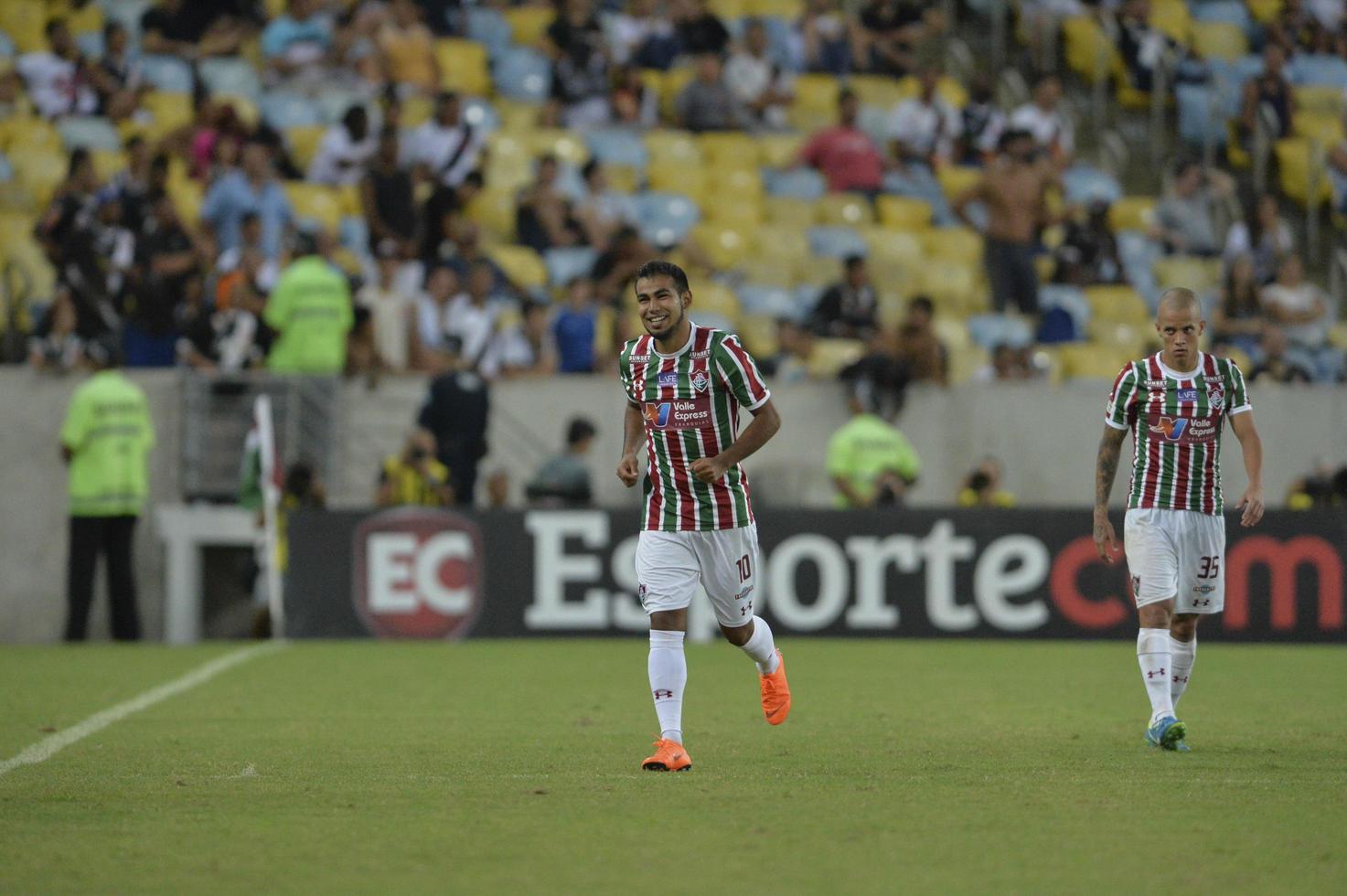 rio, Brasilien - Mars 30, 2018 - sornoza spelare i match mellan fluminense och vasco förbi de semifinal carioca mästerskap i maracana stadion foto