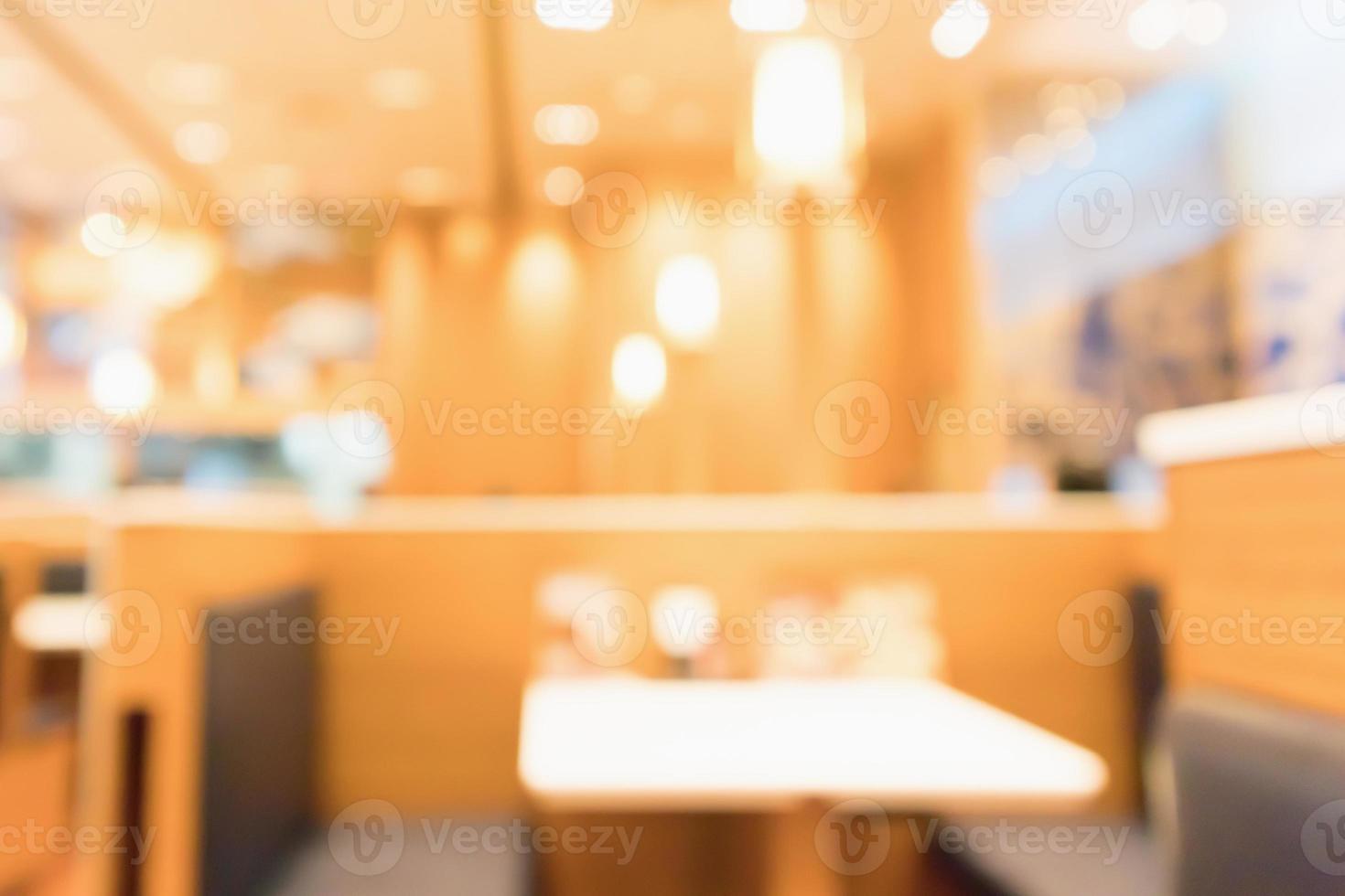 abstrakt suddig kaférestaurang med bokeh-ljus oskarp bakgrund foto