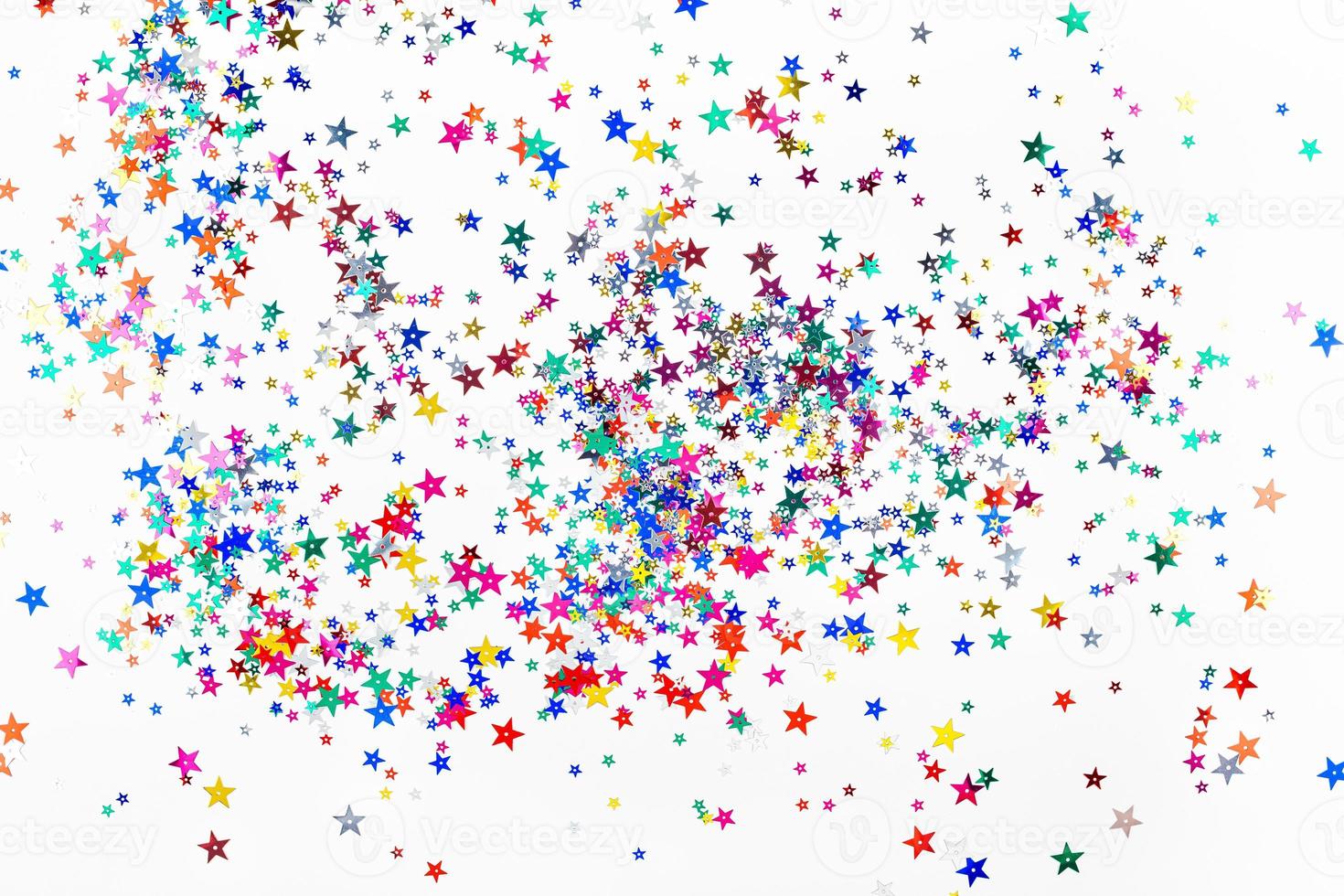 festlig Färg stjärna konfetti textur bakgrund foto