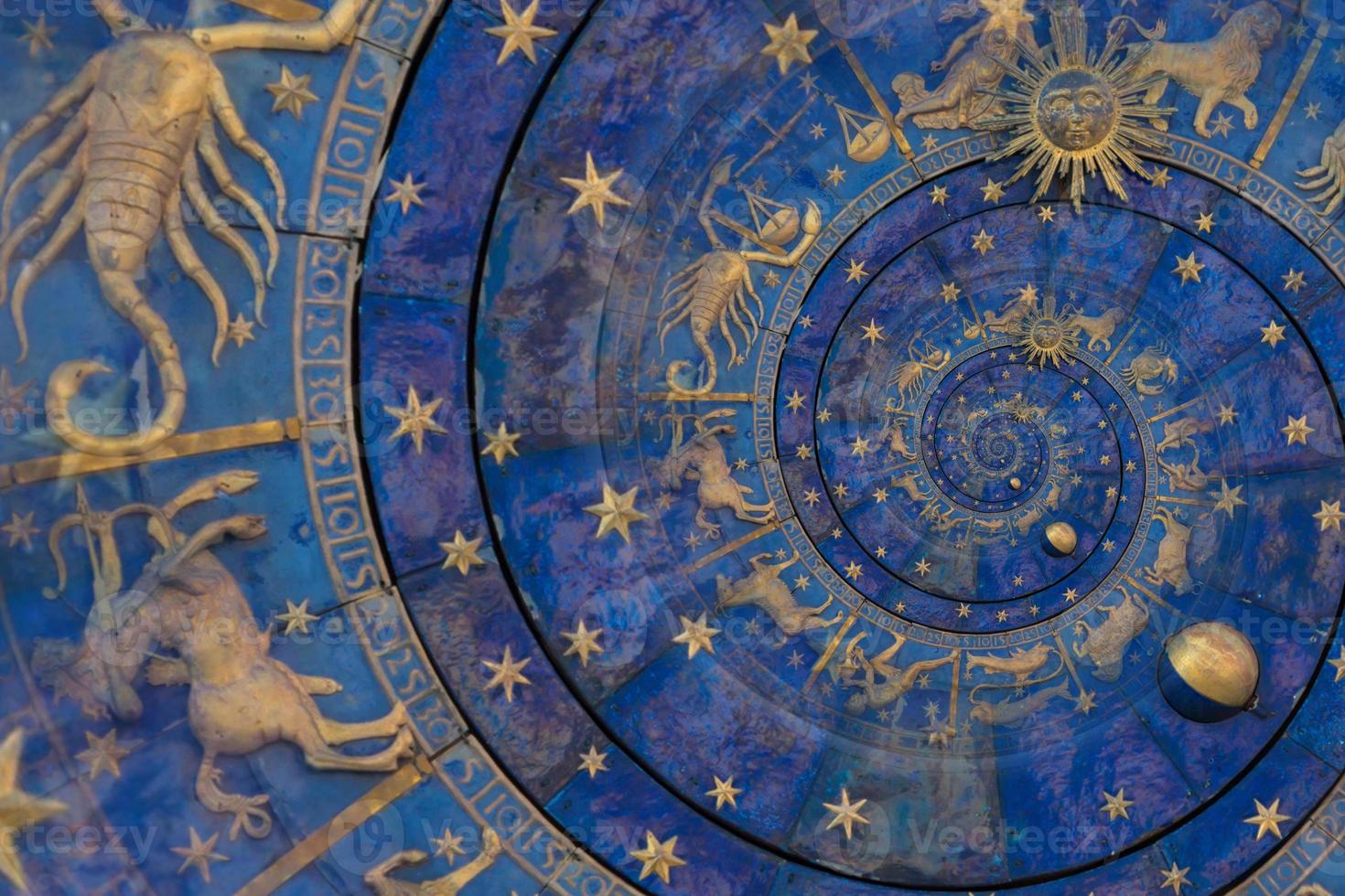 astrologisk bakgrund med stjärntecken och symbol. foto