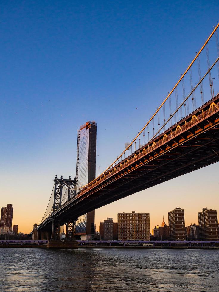 manhattan bridge i new york foto