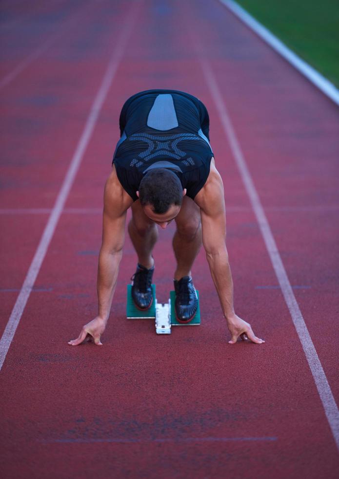 atletisk man Start foto