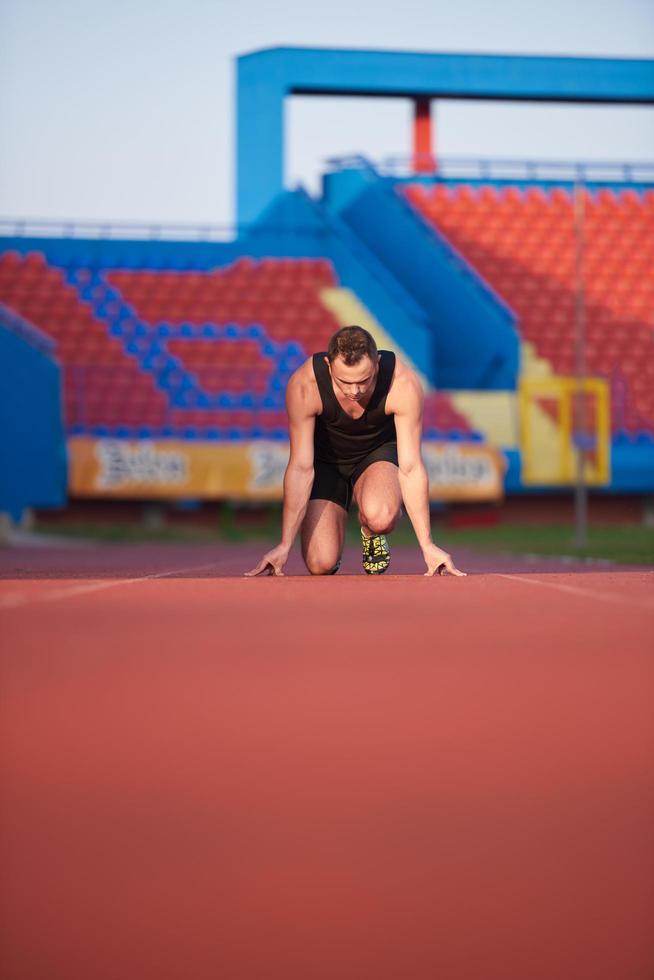 atletisk man Start foto