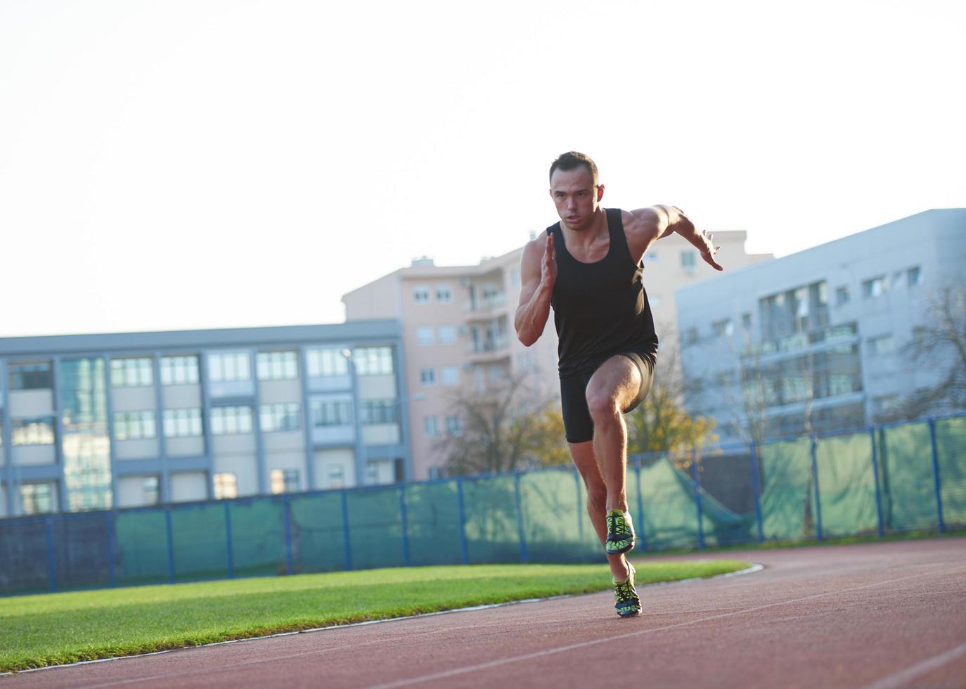 atletisk man Start foto