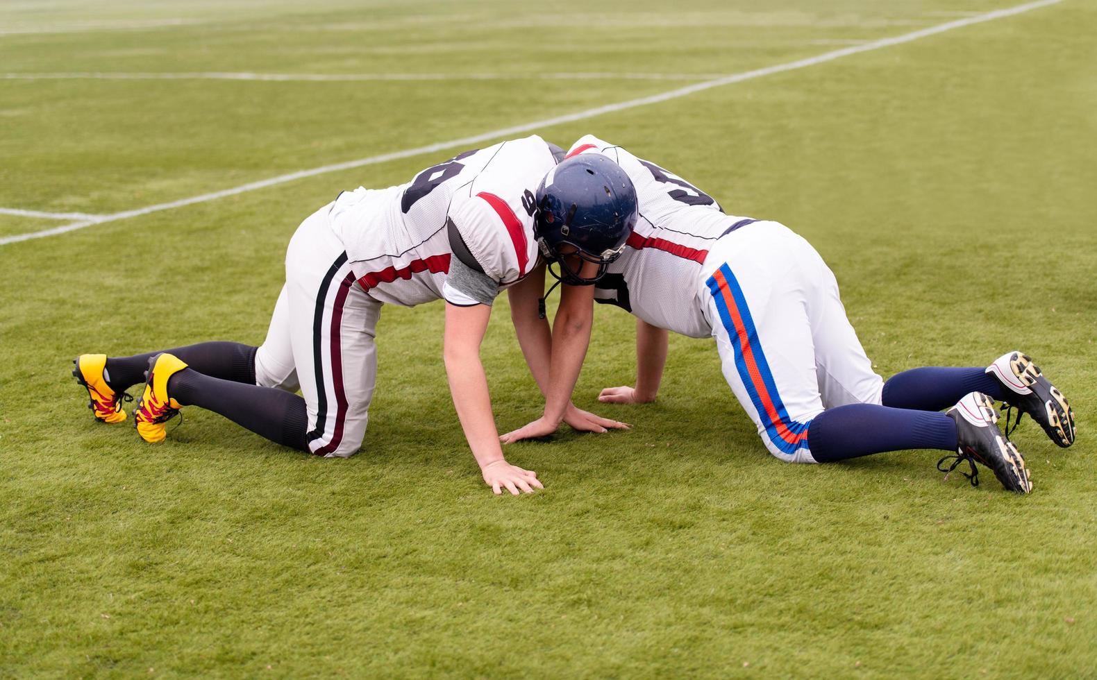 professionell amerikan fotboll spelare Träning foto