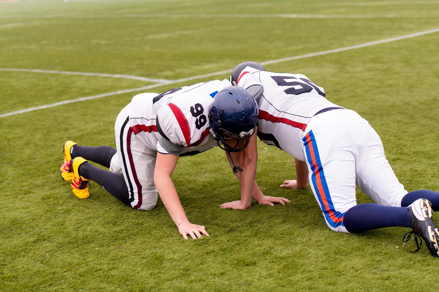 professionell amerikan fotboll spelare Träning foto