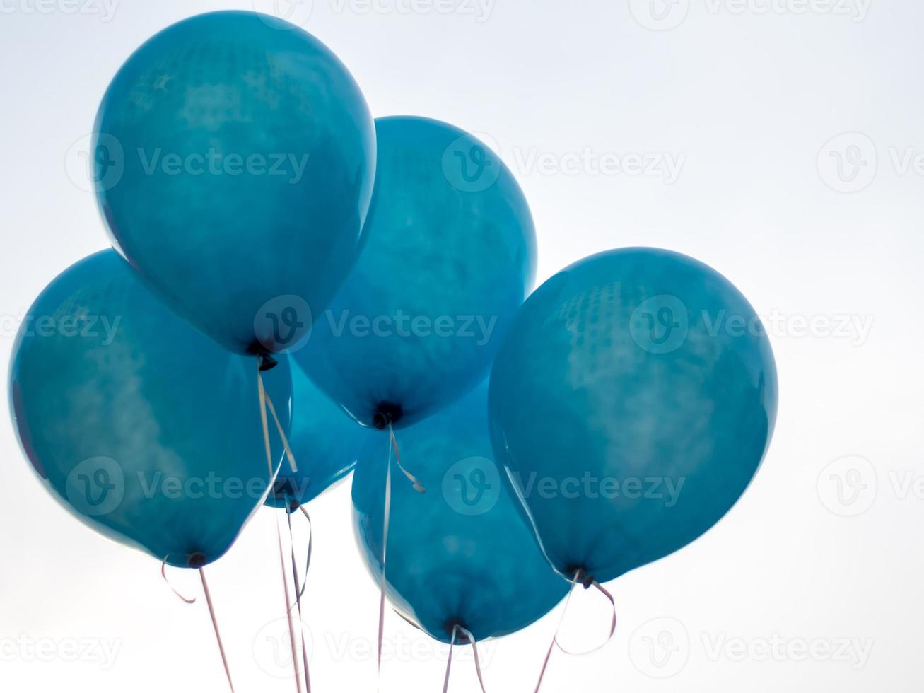 textur på ytan av blå ballong foto