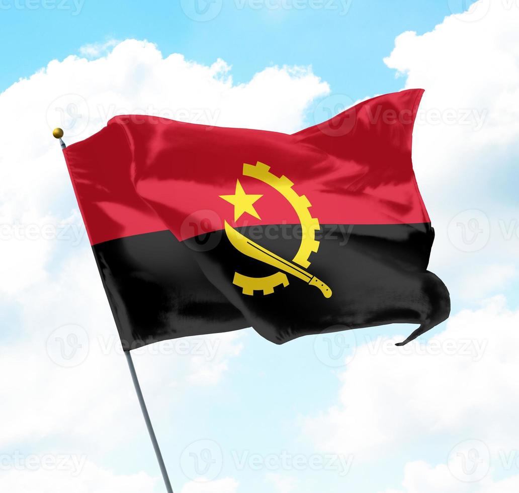 angolas flagga foto