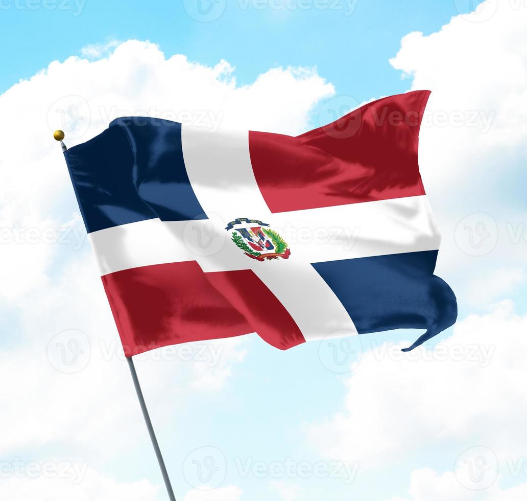 Dominikanska republikens flagga foto