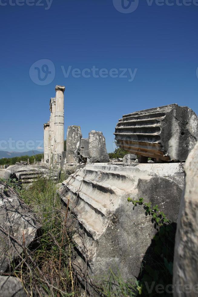 tempel av afrodite i afrodisier gammal stad i aydin, turkiye foto