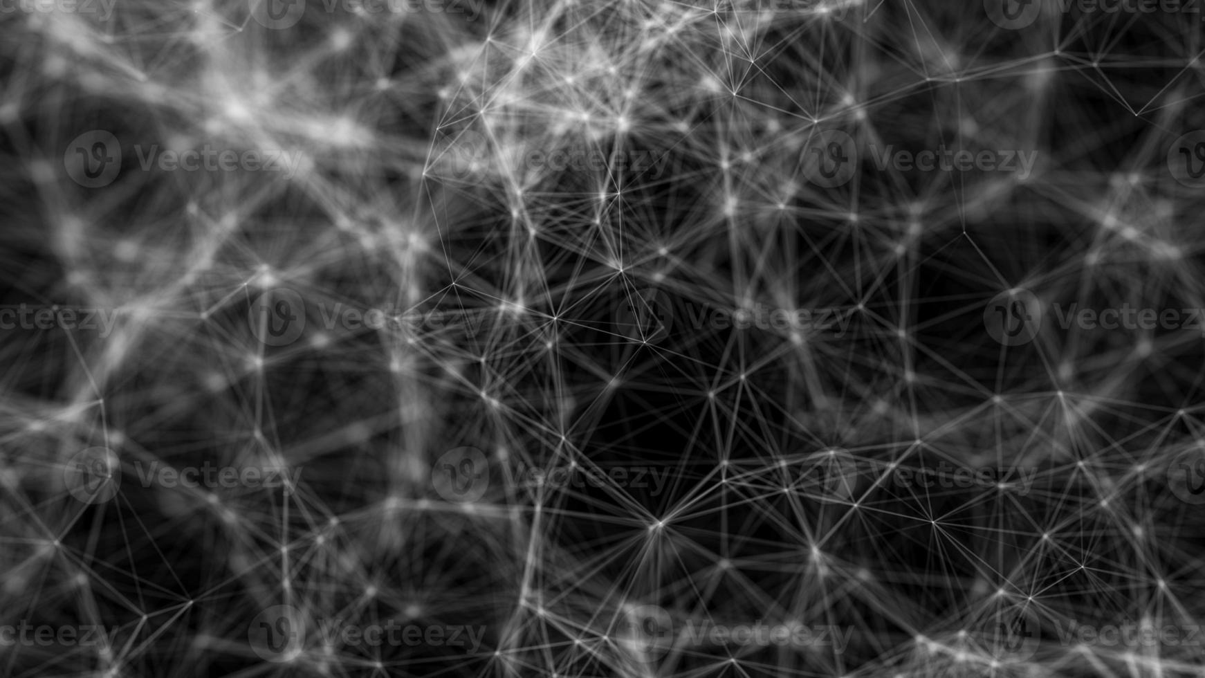 polygonal svart svartvit abstrakt bakgrund former nätverk med låg poly rader neuralt anslutningar stor data begrepp foto