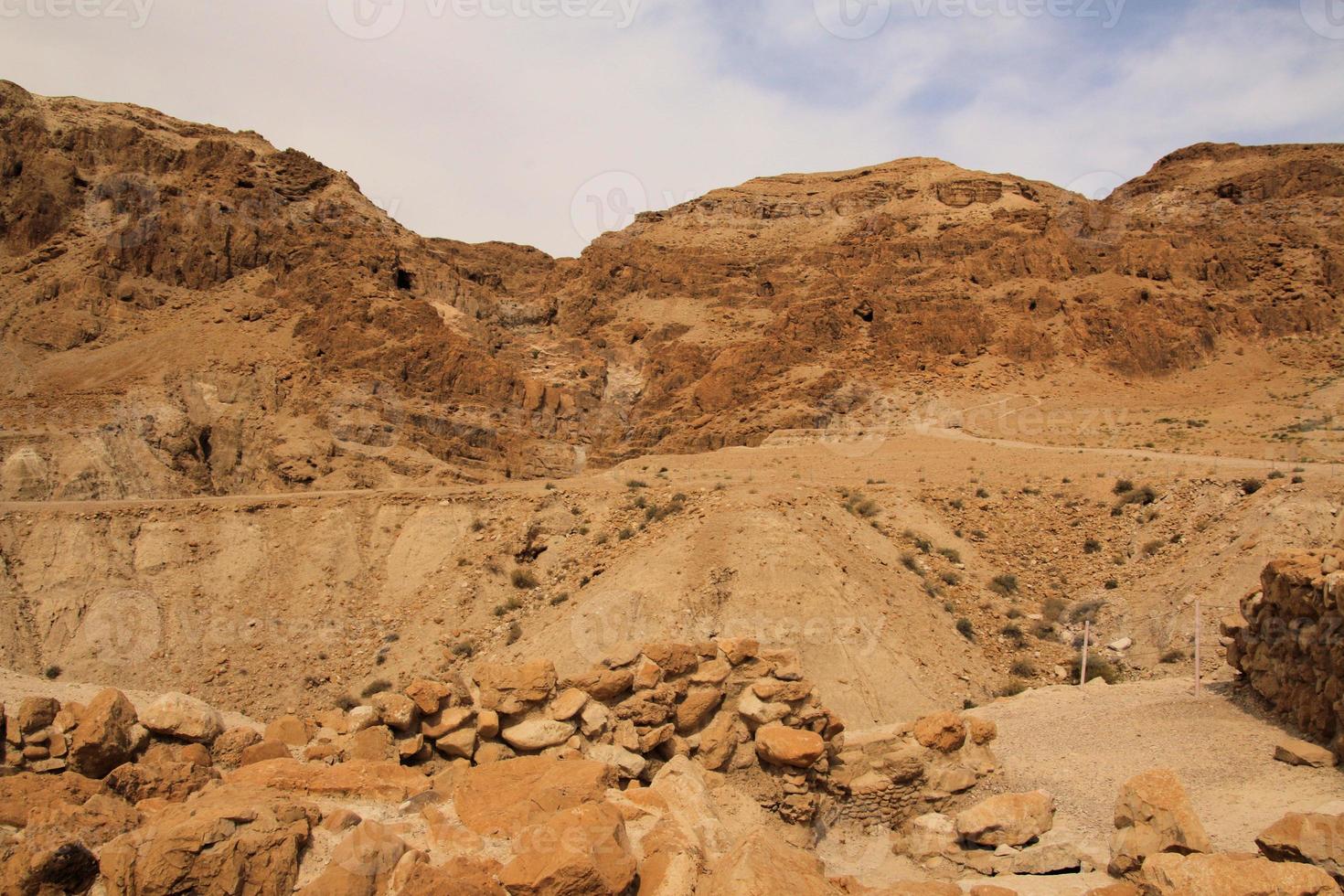 en se av qumran i Israel foto