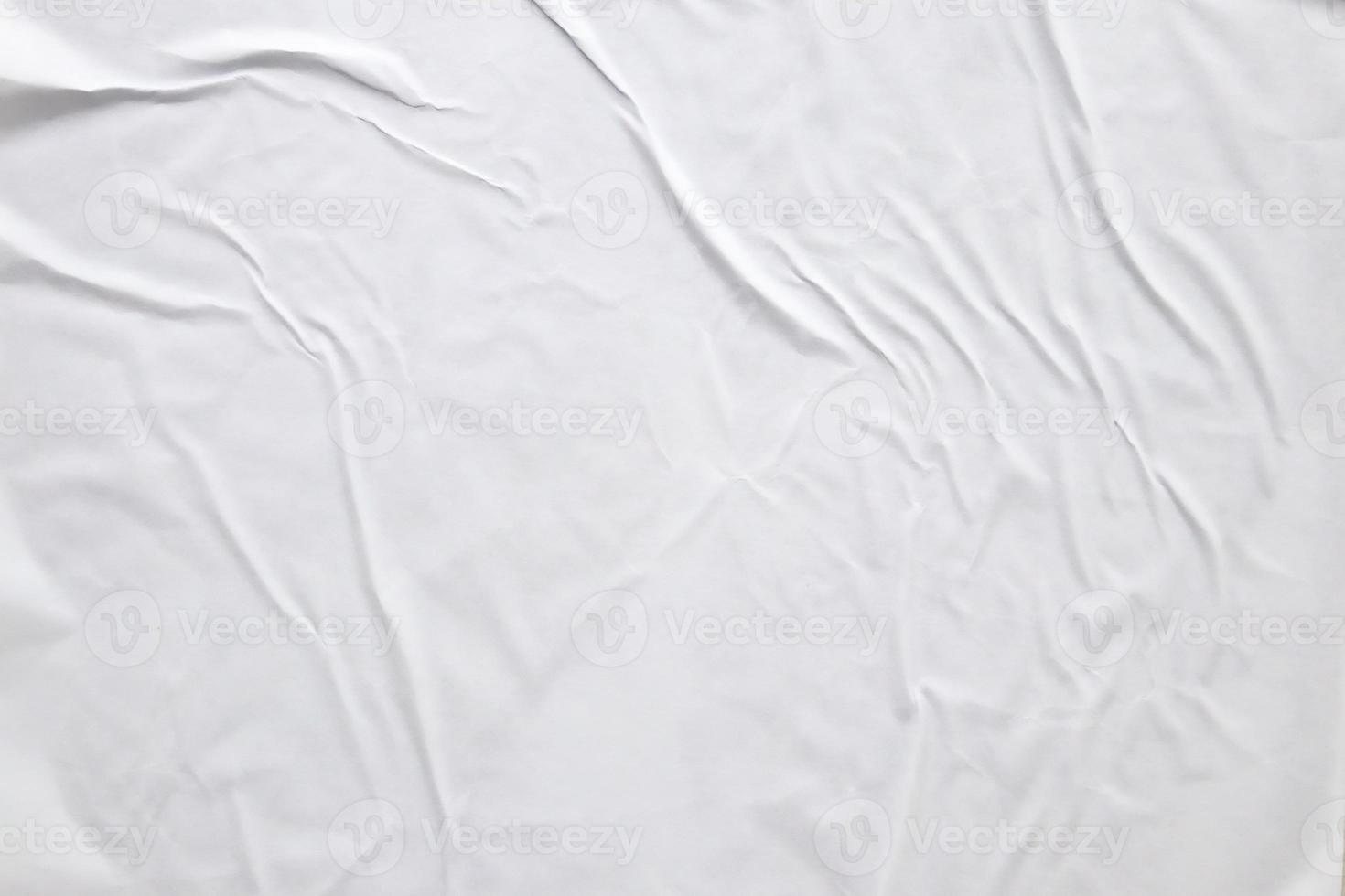 vit skrynkliga och skrynkligt papper affisch textur bakgrund foto