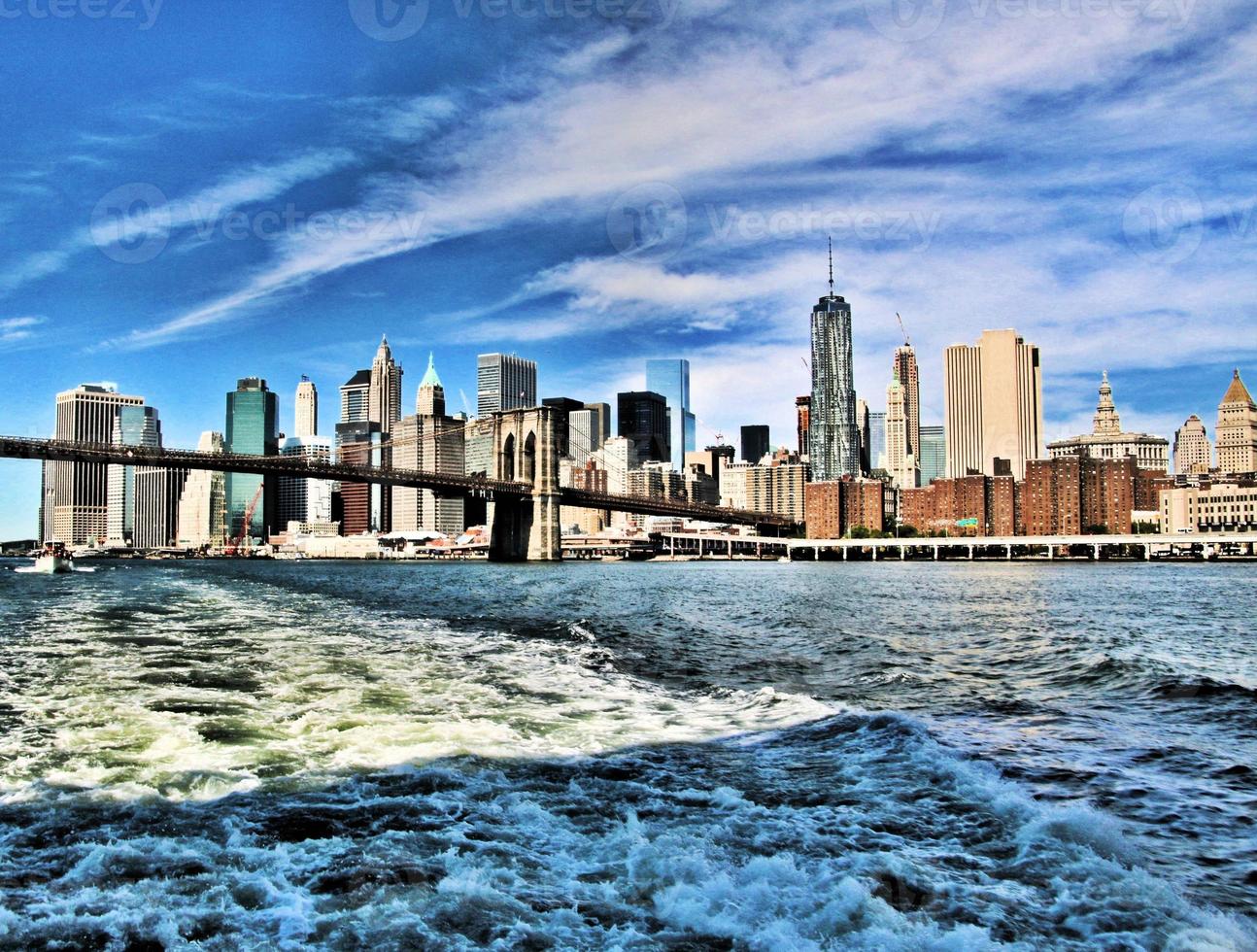 en panorama- se av ny york stad i de USA foto