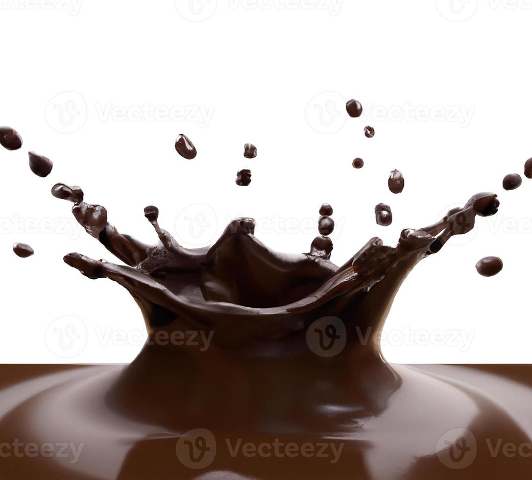 choklad, kakao och kaffe stänk. foto