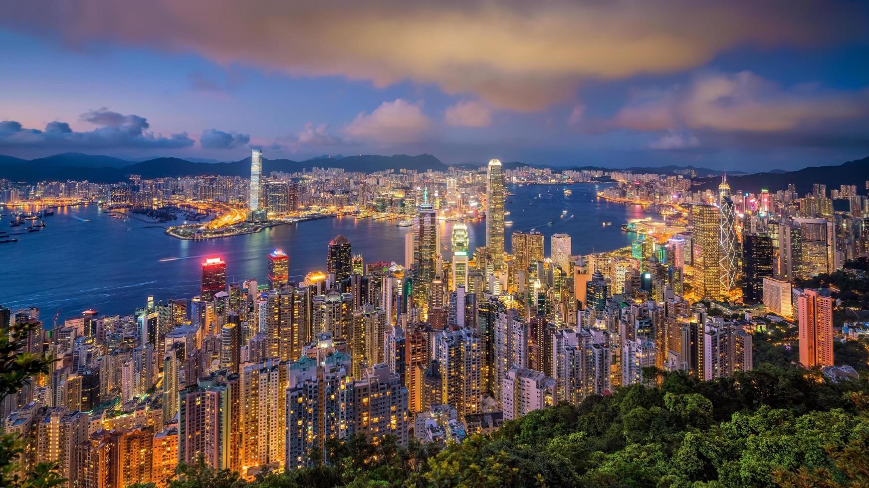 hong kong skyline foto