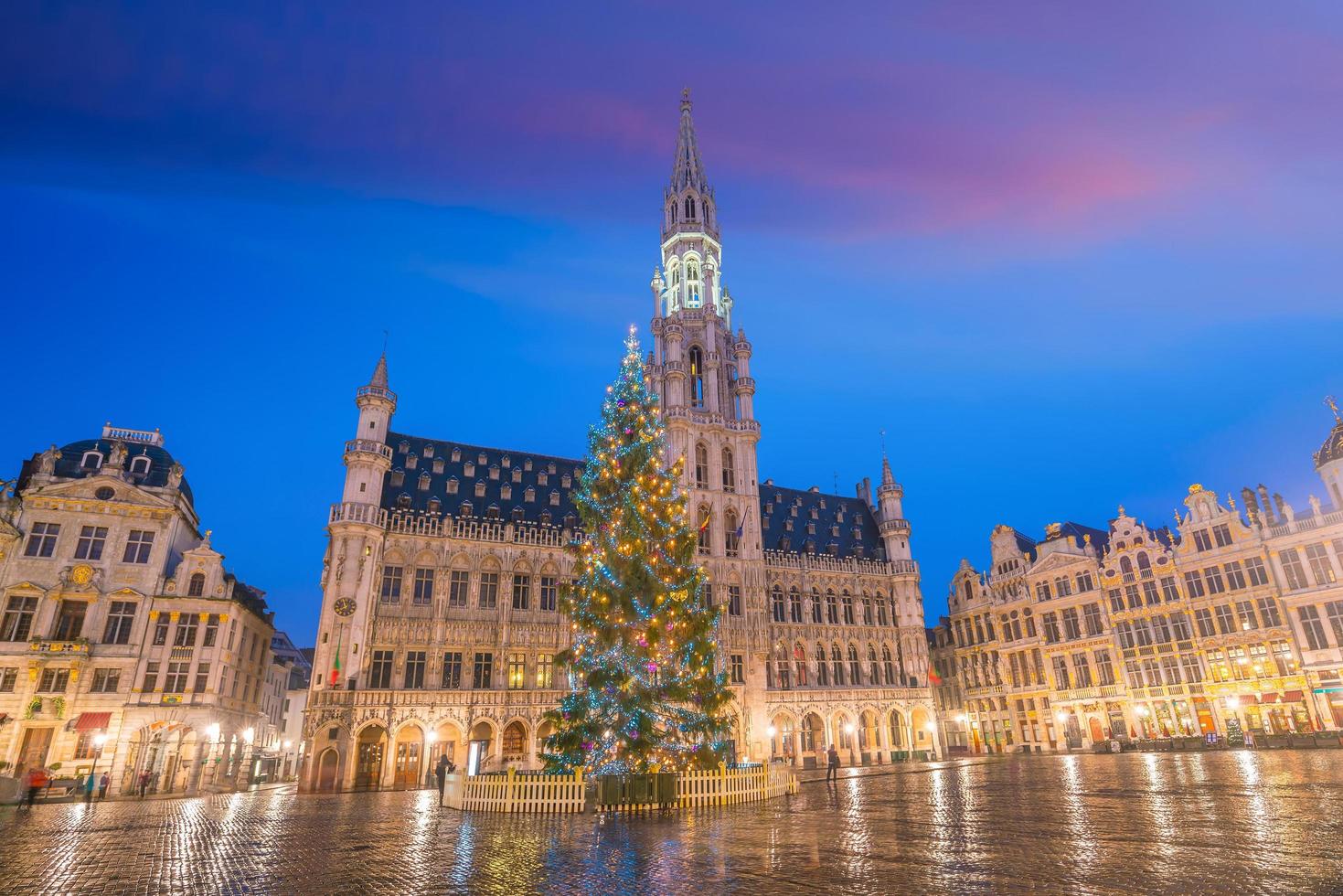 Bryssels centrum stadssilhuett foto