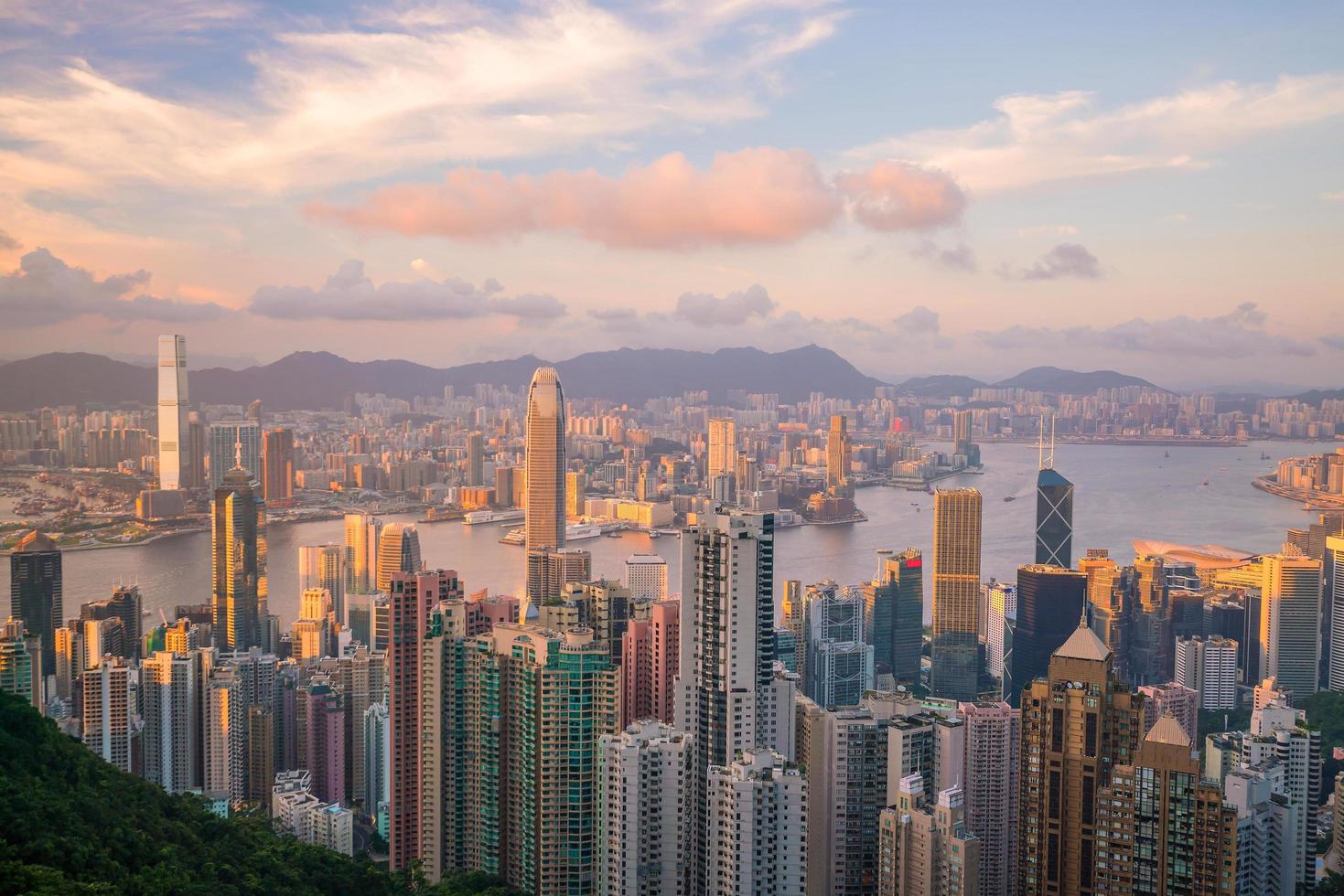 hong kong skyline foto