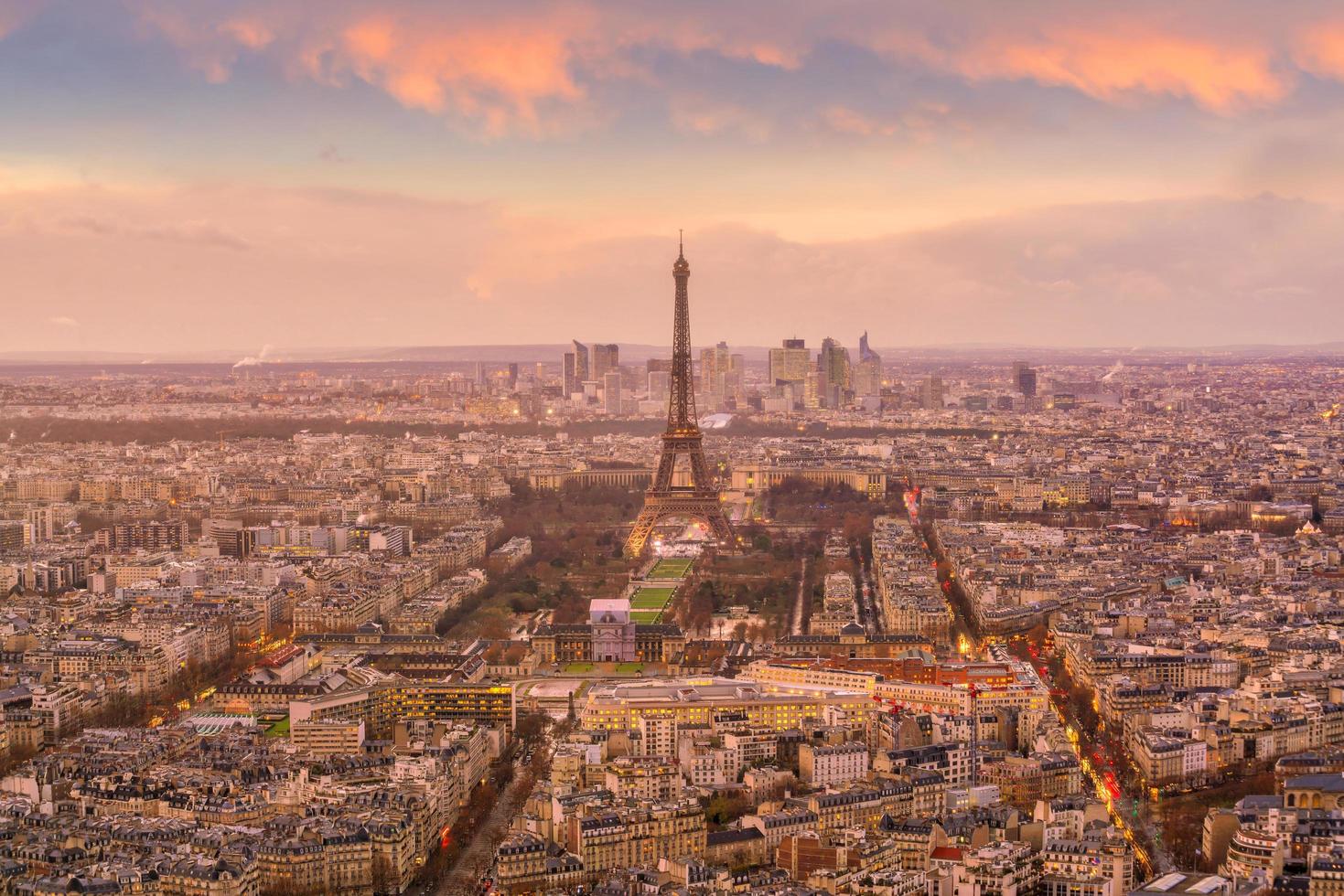 utsikt över Paris skyline foto