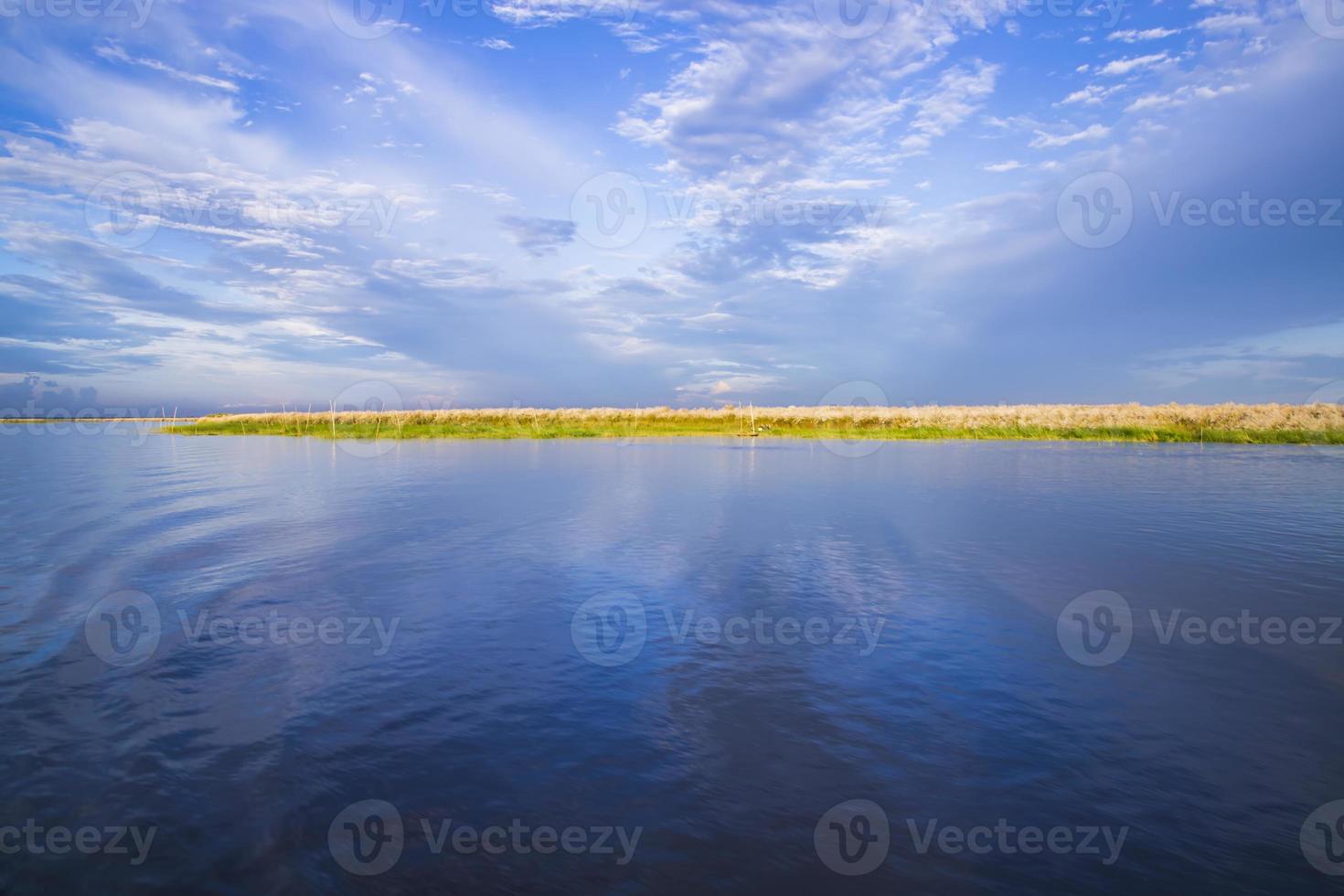 skön landskap se av padma flod i bangladesh foto