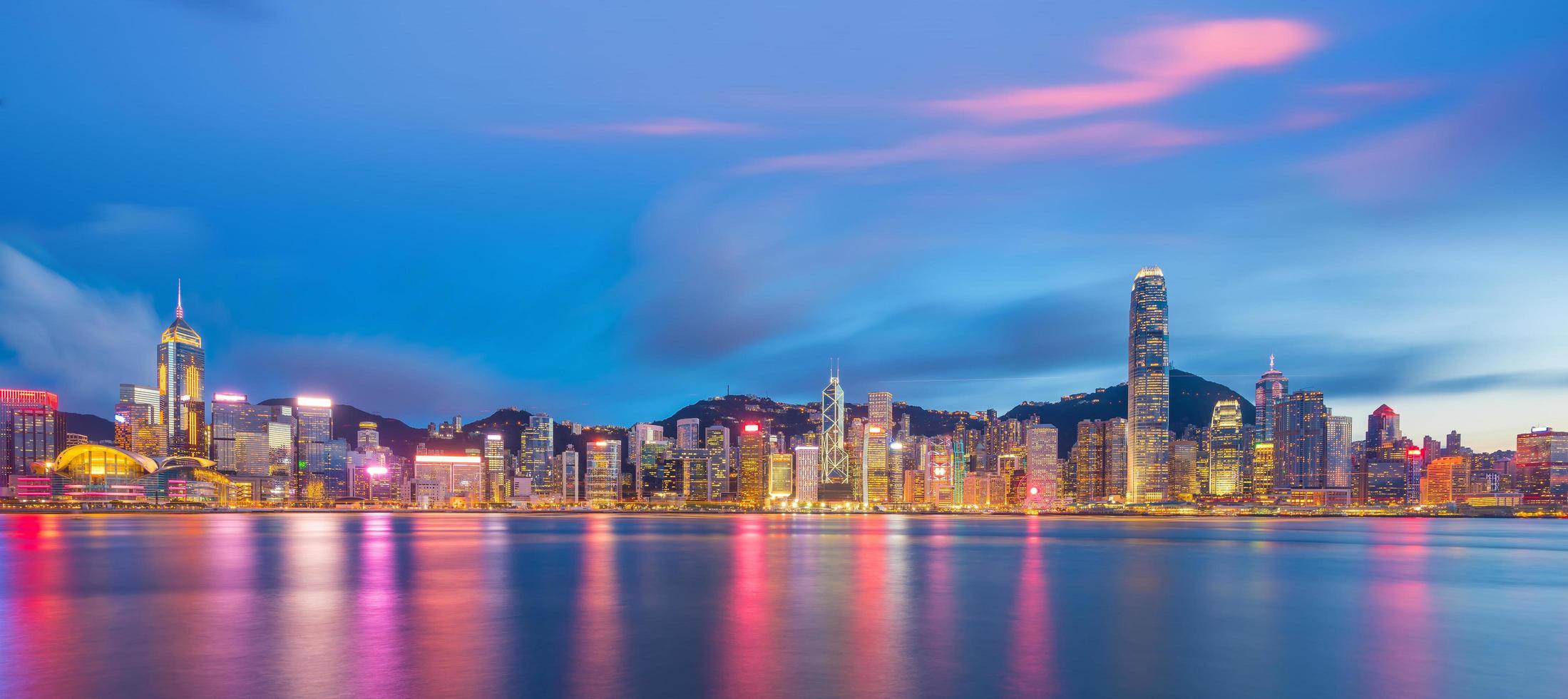 panoramautsikt över Hongkong foto