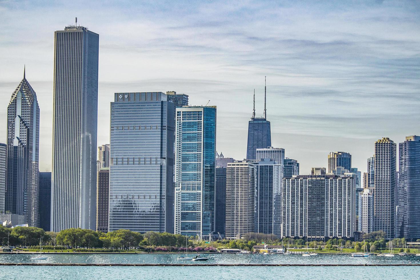 stadens chicago skyline foto