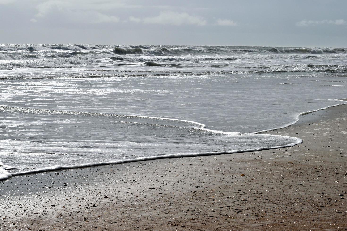 havsvågor på stranden foto