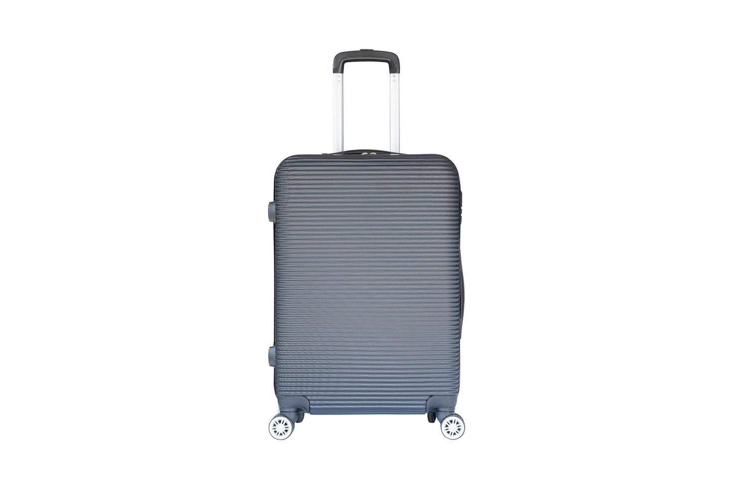 grå resväska med hjul foto