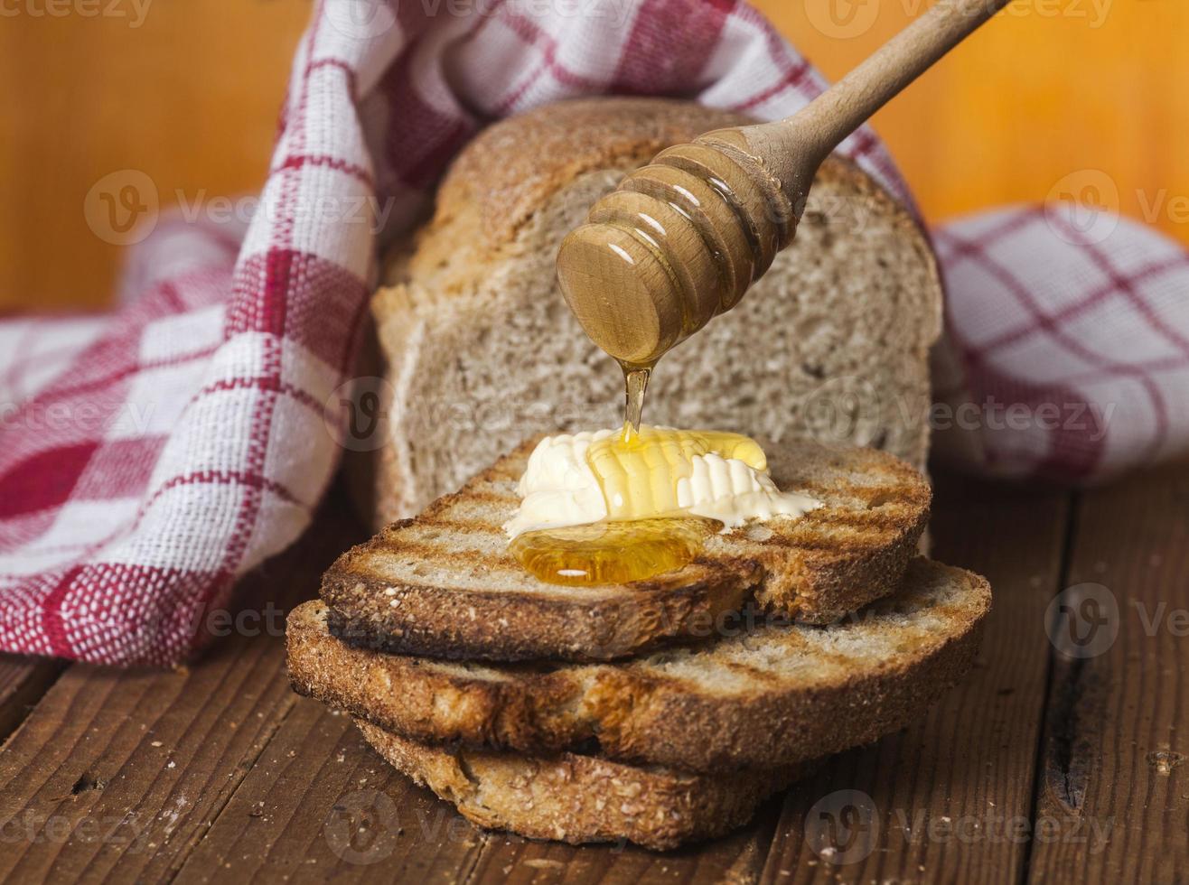 bröd och honung foto