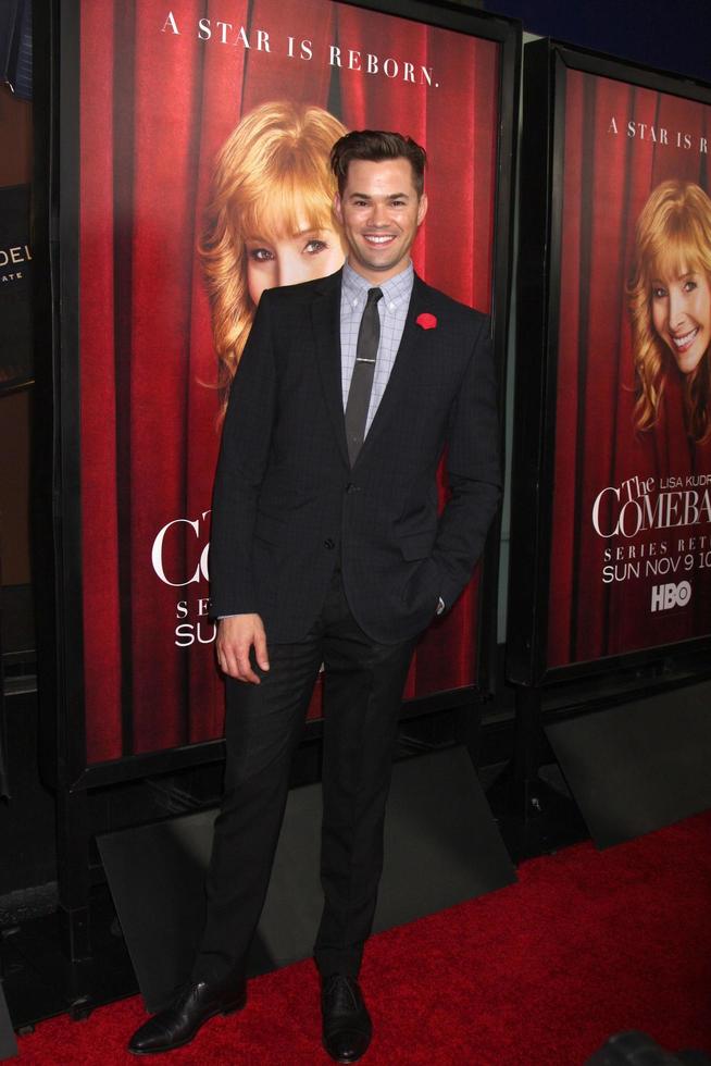 los angeles - nov 5 - Andrew rannells på de de kom tillbaka - säsong premiär på de el capitan teater på november 5, 2014 i los angeles, ca foto