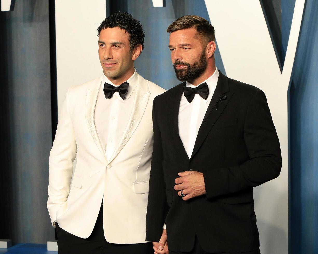 los angeles - mar 27 jwan yosef, ricky Martin på de fåfänga rättvis Oscar fest på wallis annenberg Centrum för de utför konst på Mars 27, 2022 i beverly kullar, ca foto