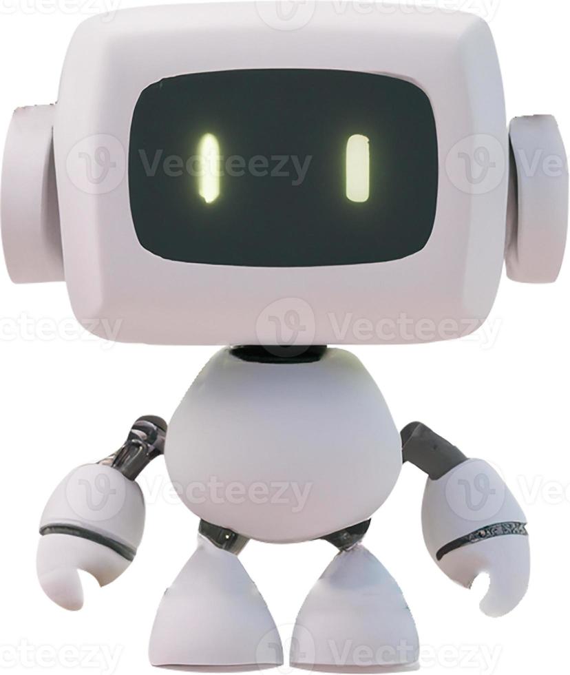 3d illustration. robot chatbot ikon logotyp realistisk design. foto